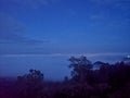 Freind withÃ¢â¬â¹ morningÃ¢â¬â¹ drawÃ¢â¬â¹  seaÃ¢â¬â¹ fogÃ¢â¬â¹ Royalty Free Stock Photo